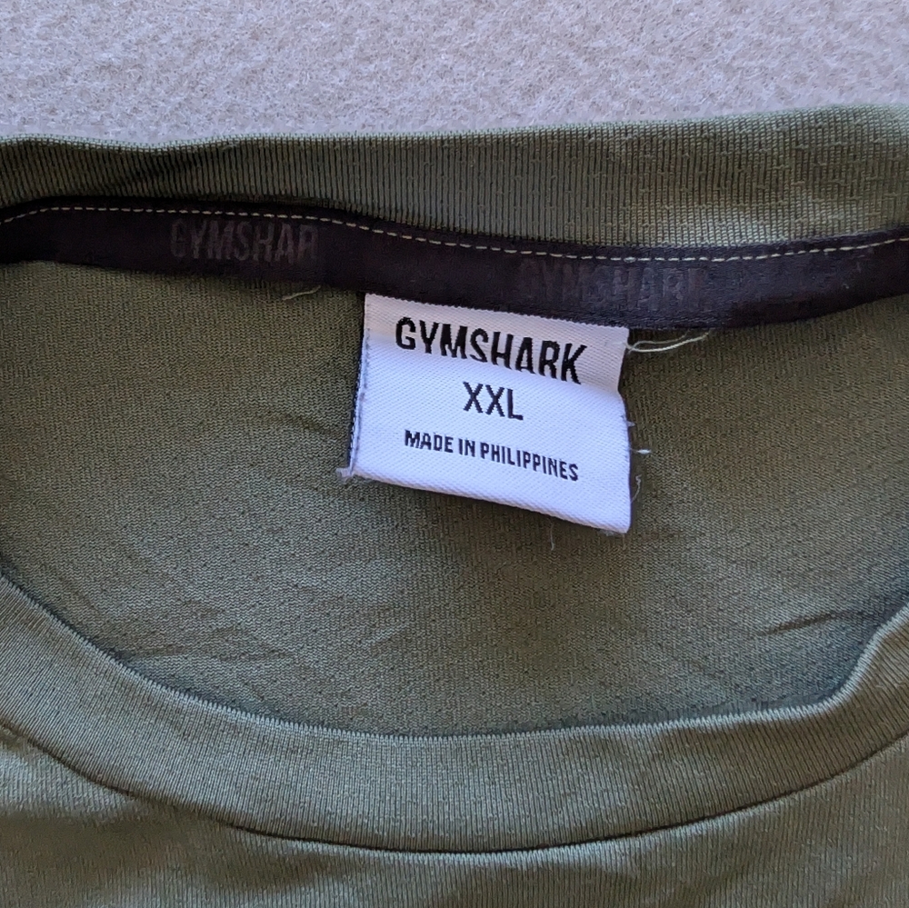 Gymshark Arrival Performance T-Shirt Core Olive XXL Men's Activewear Gym Top image 3